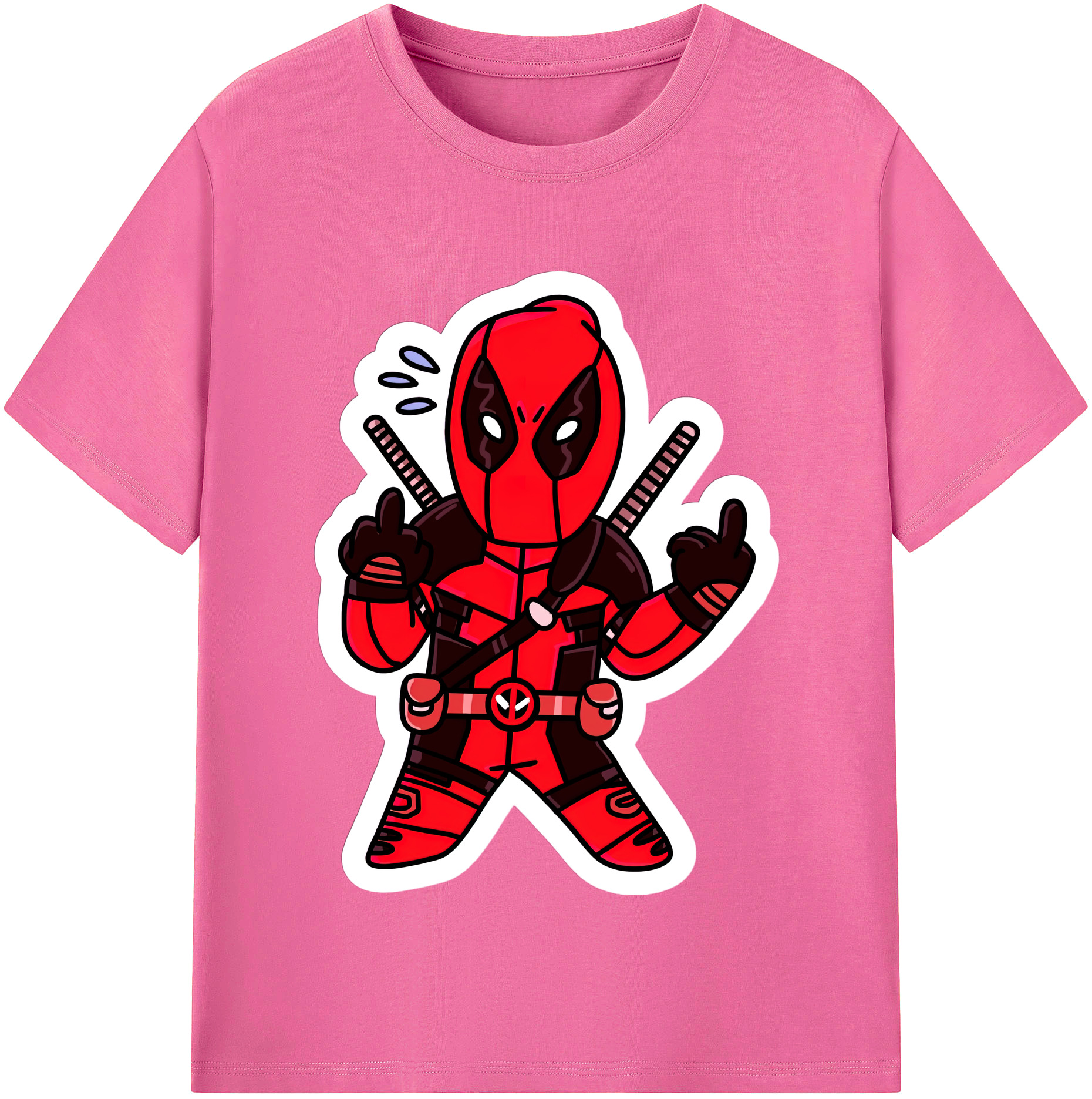 （画像用） Deadpool デッドプール レディースカジュアルプリントTシャツ（綿100％）